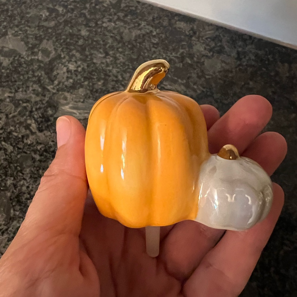 Pumpkin Decor with Gold Accents Nora Fleming